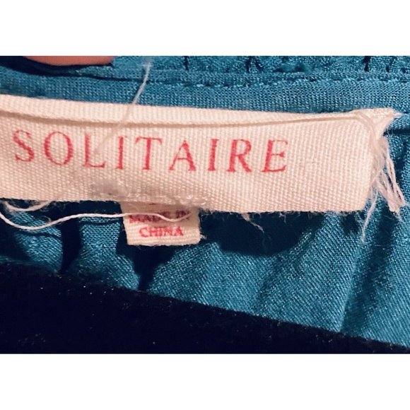 Anthropologie Solitaire Swiss Dot Floral Embroidered Boho Tunic Top - Picture 6 of 8